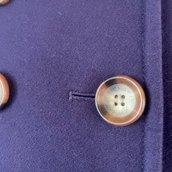 Eggplant Purple Michael Kors Wool Coat - Picture 3 of 5